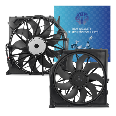 E83 इंजन वोल्टेज के लिए रेडिएटर कूलिंग वेंटिलेटर 600W आईएसओ TS15949 प्रमाणित 17113442089 17423442096